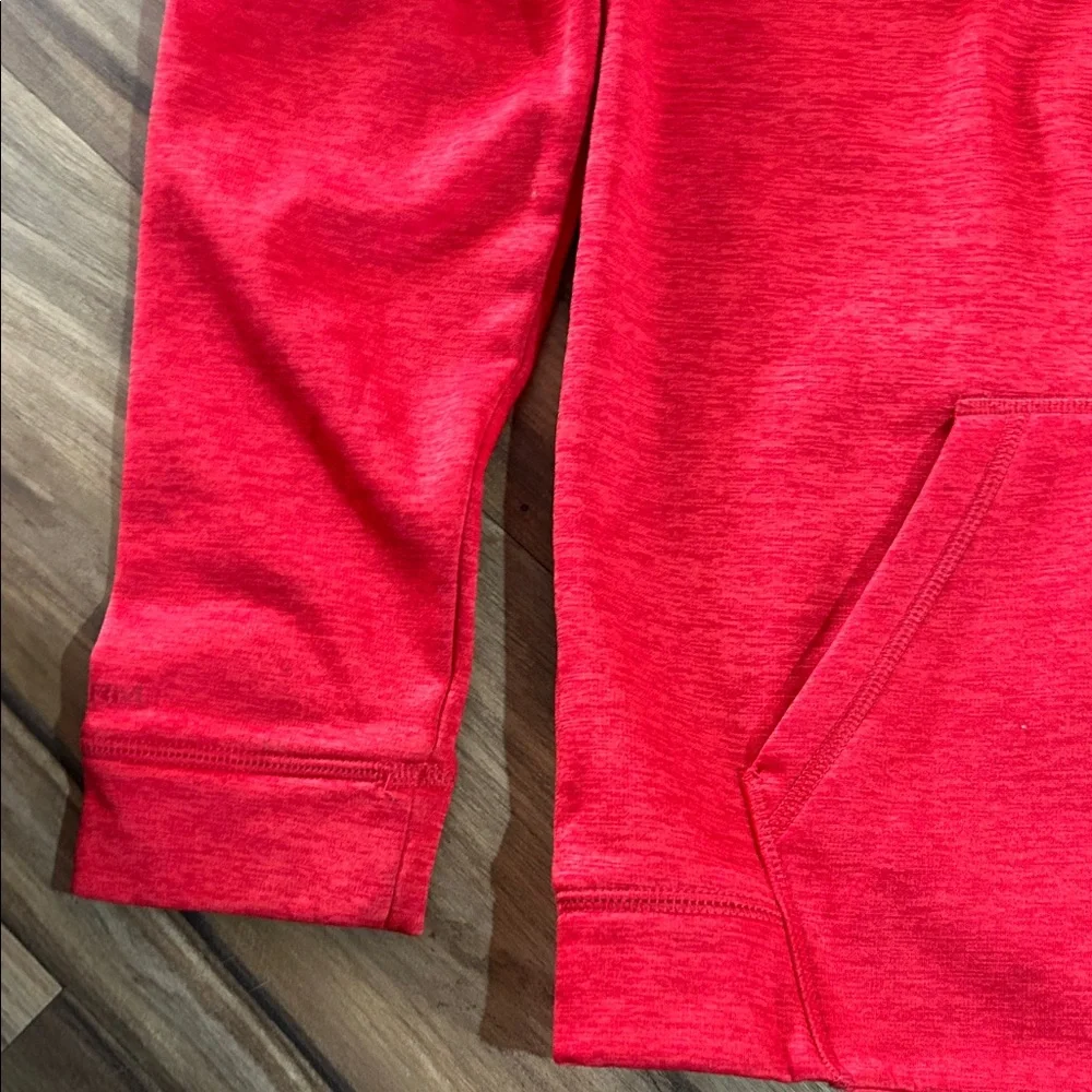 Under Armour Youth Crimson Hoodie with Charcoal Emblem - Picture 4 of 6